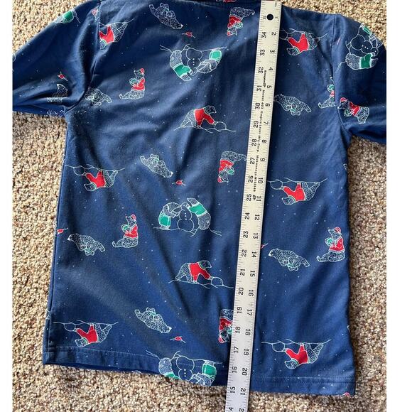 Christmas Pajamas, Boy/Girl, Size 7/8, Blue, Polar Bear/Snowman, Two Piece - Picture 10 of 12